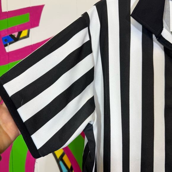 SMIT TEEZ Black and White Striped Shirt Referee Uniform. Size XL. Excellent cond - Picture 2 of 6